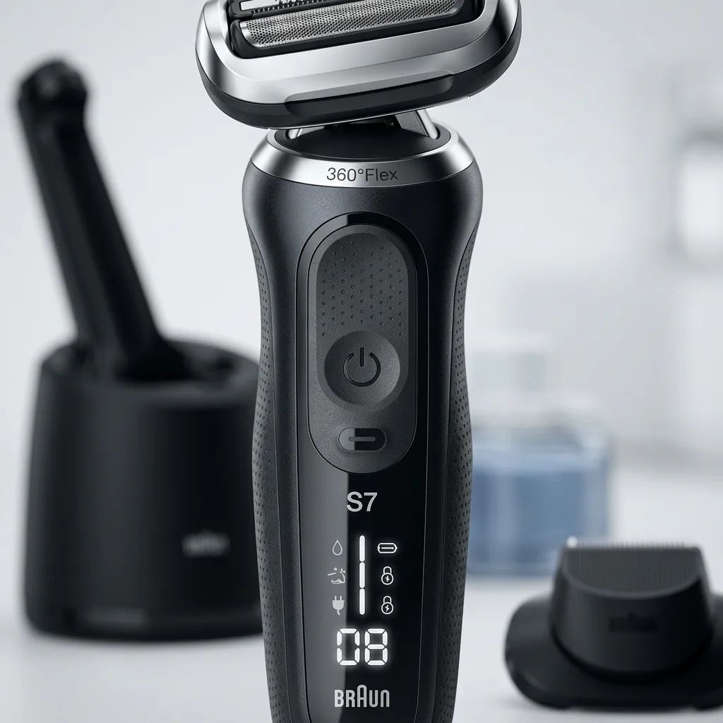 Braun Series 7 71-N7200cc – detailed view of the key features, buttons and design elements