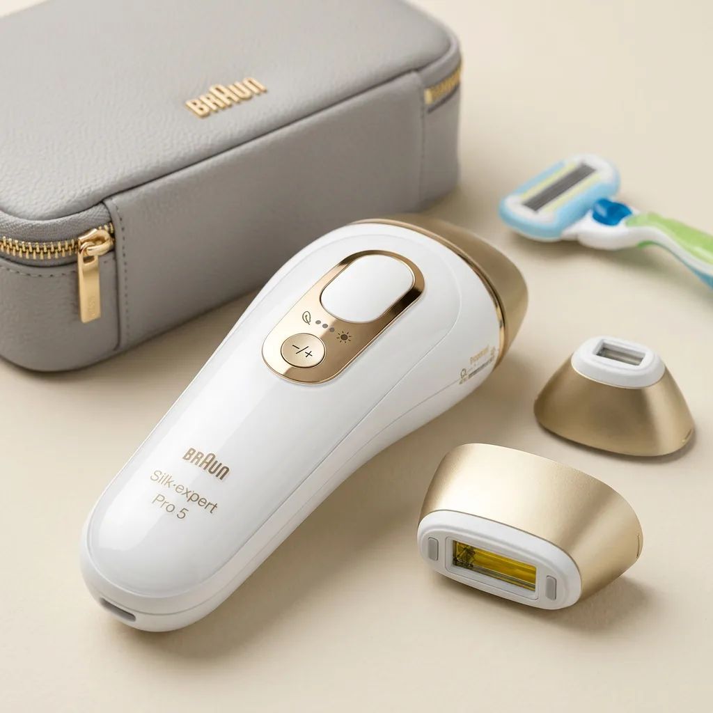 KI-Visualisierung: Braun IPL Silk·expert Pro 5 PL5052, Haarentfernung für zuhause, mit Aufbewahrungstasche Detailansicht der…